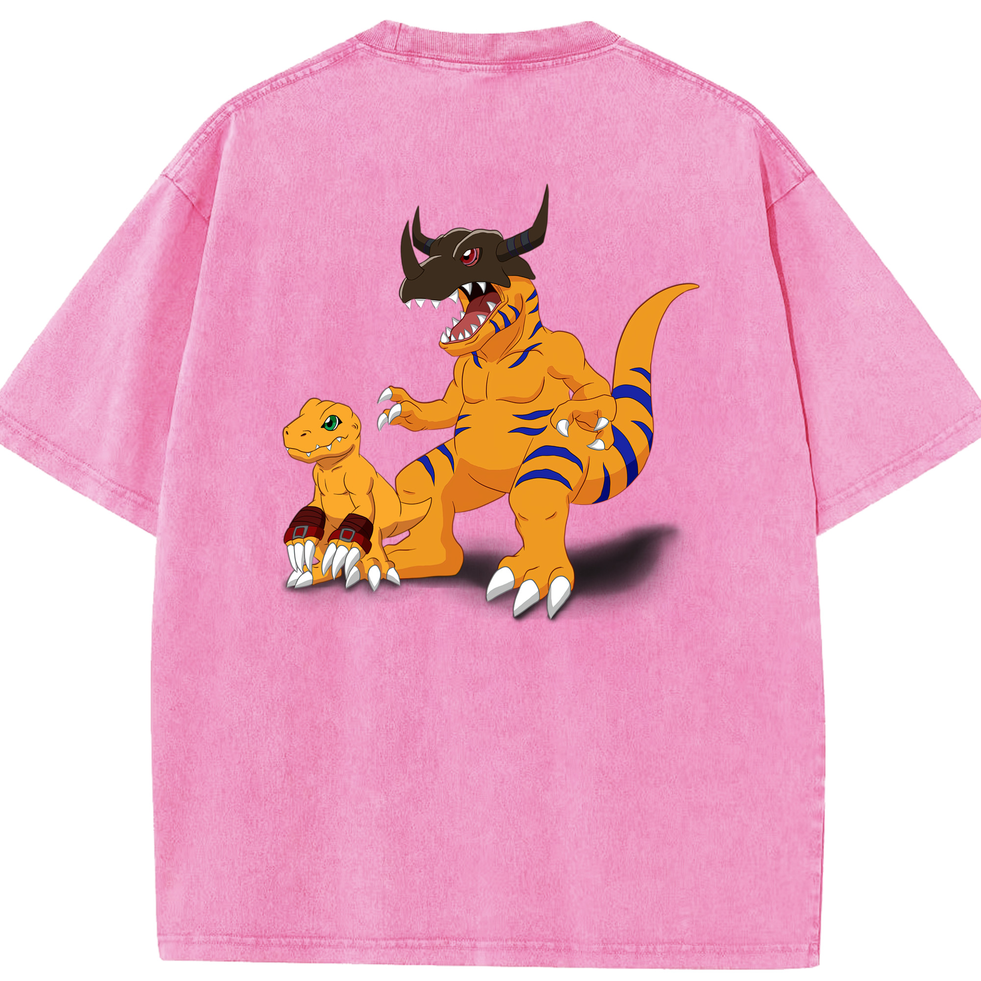 （画像用） Digimon デジタルモンスター/デジモン 綿100% ヴィンテージ風 半袖Tシャツ（背面プリント）